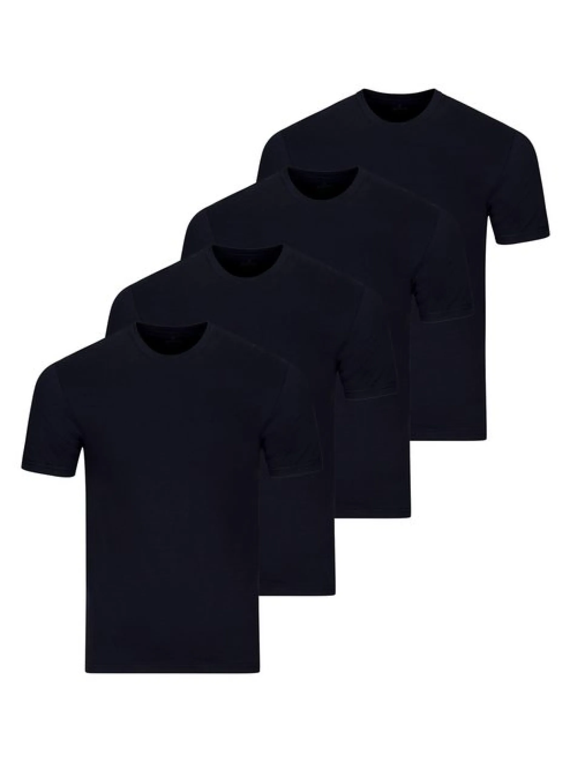 Ragman Herren Unterhemden im 4er-Pack in blau