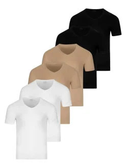 Ragman Herren Unterhemden im 6er-Pack in mehrfarbig