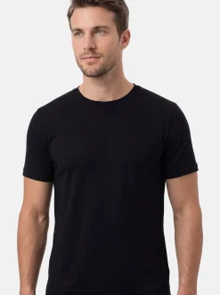Ragman Herren Unterhemden im 4er-Pack in schwarz
