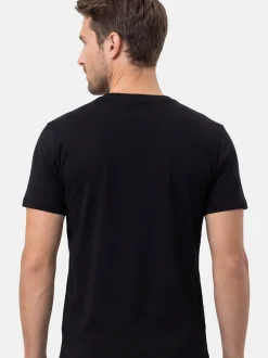 Ragman Herren Unterhemden im 4er-Pack in schwarz