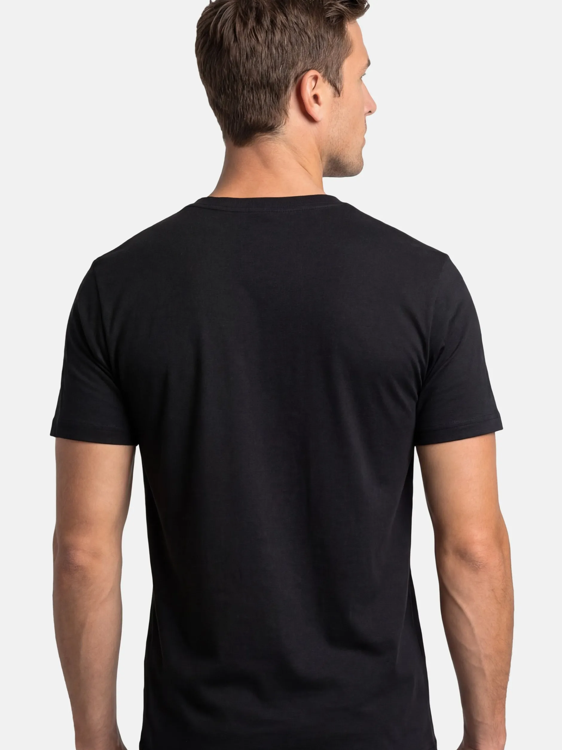 Ragman Herren Unterhemden im 2er-Pack in schwarz