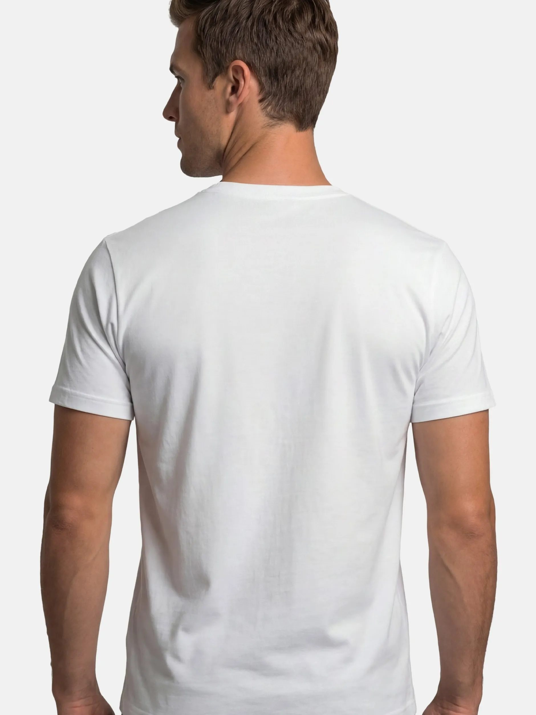 Ragman Herren Unterziehshirts im 6er-Pack in weiß