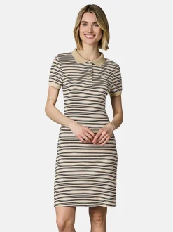 Ragwear Damen A-Linien-Kleid - Colaro Stripes Dress YOUMODO in sand