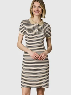 Ragwear Damen A-Linien-Kleid - Colaro Stripes Dress YOUMODO in sand