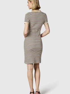 Ragwear Damen A-Linien-Kleid - Colaro Stripes Dress YOUMODO in sand