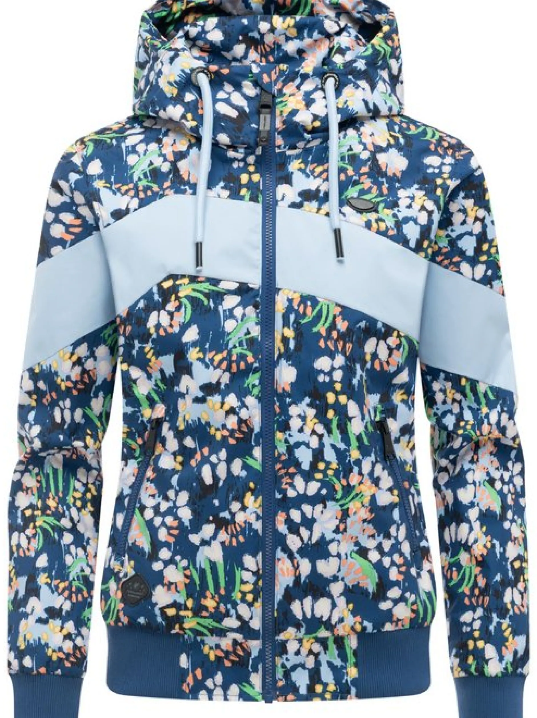 Ragwear Damen Übergangsjacke - Nuggie Block Flower in marine