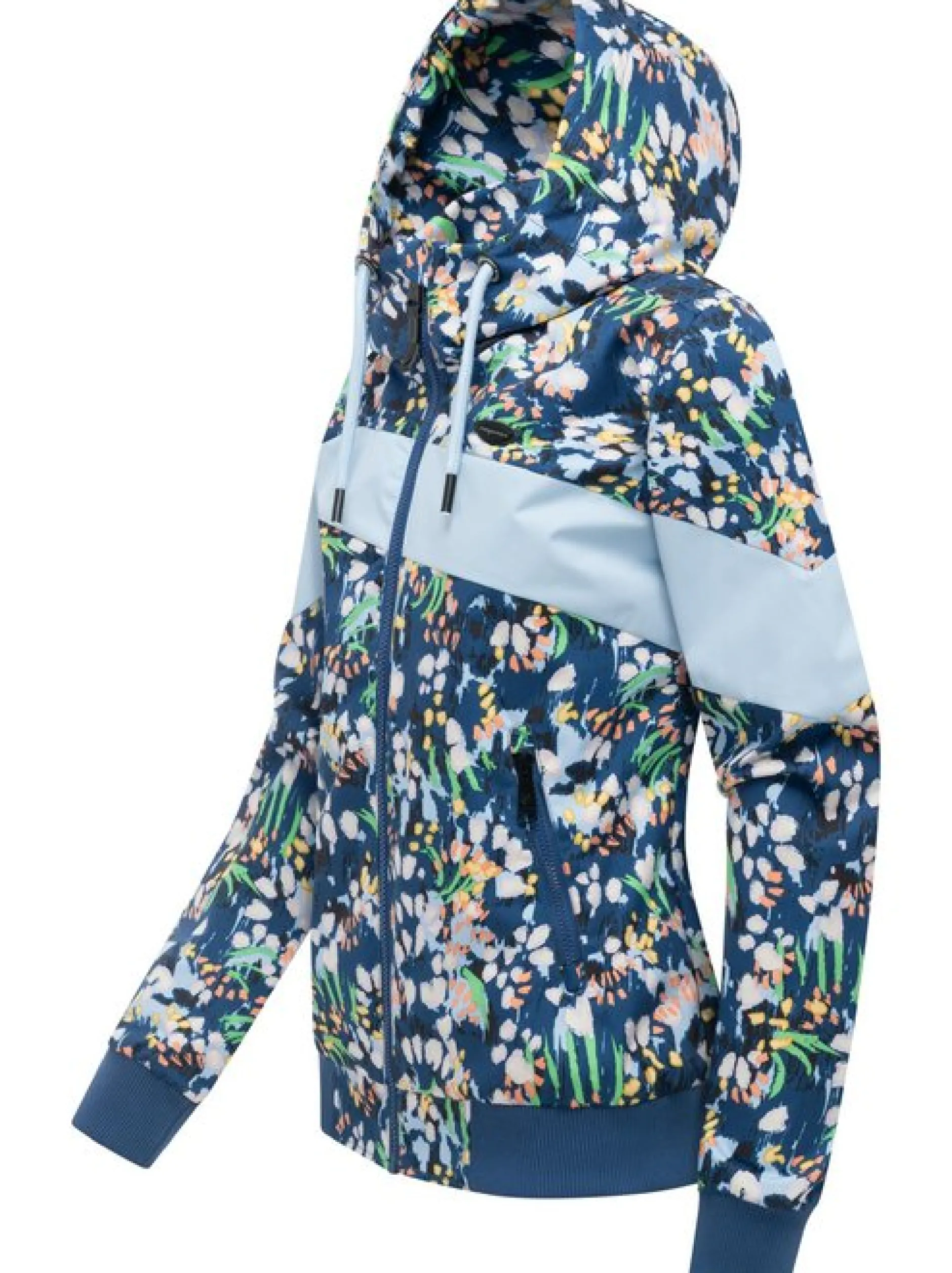 Ragwear Damen Übergangsjacke - Nuggie Block Flower in marine