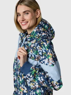 Ragwear Damen Übergangsjacke - Nuggie Block Flower in marine