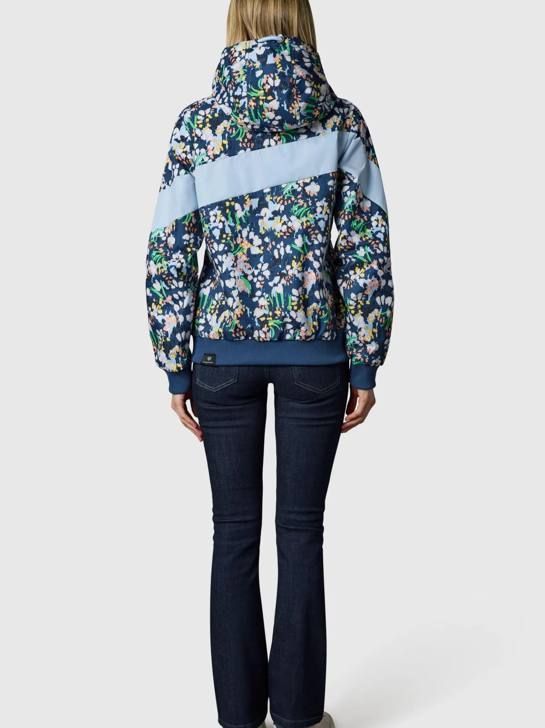Ragwear Damen Übergangsjacke - Nuggie Block Flower in marine