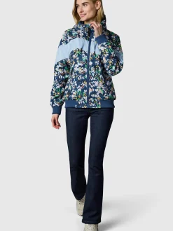 Ragwear Damen Übergangsjacke - Nuggie Block Flower in marine