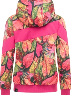 Ragwear Damen Übergangsjacke - Nuggie Block Flower in pink mehrfarbig