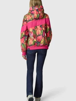 Ragwear Damen Übergangsjacke - Nuggie Block Flower in pink mehrfarbig