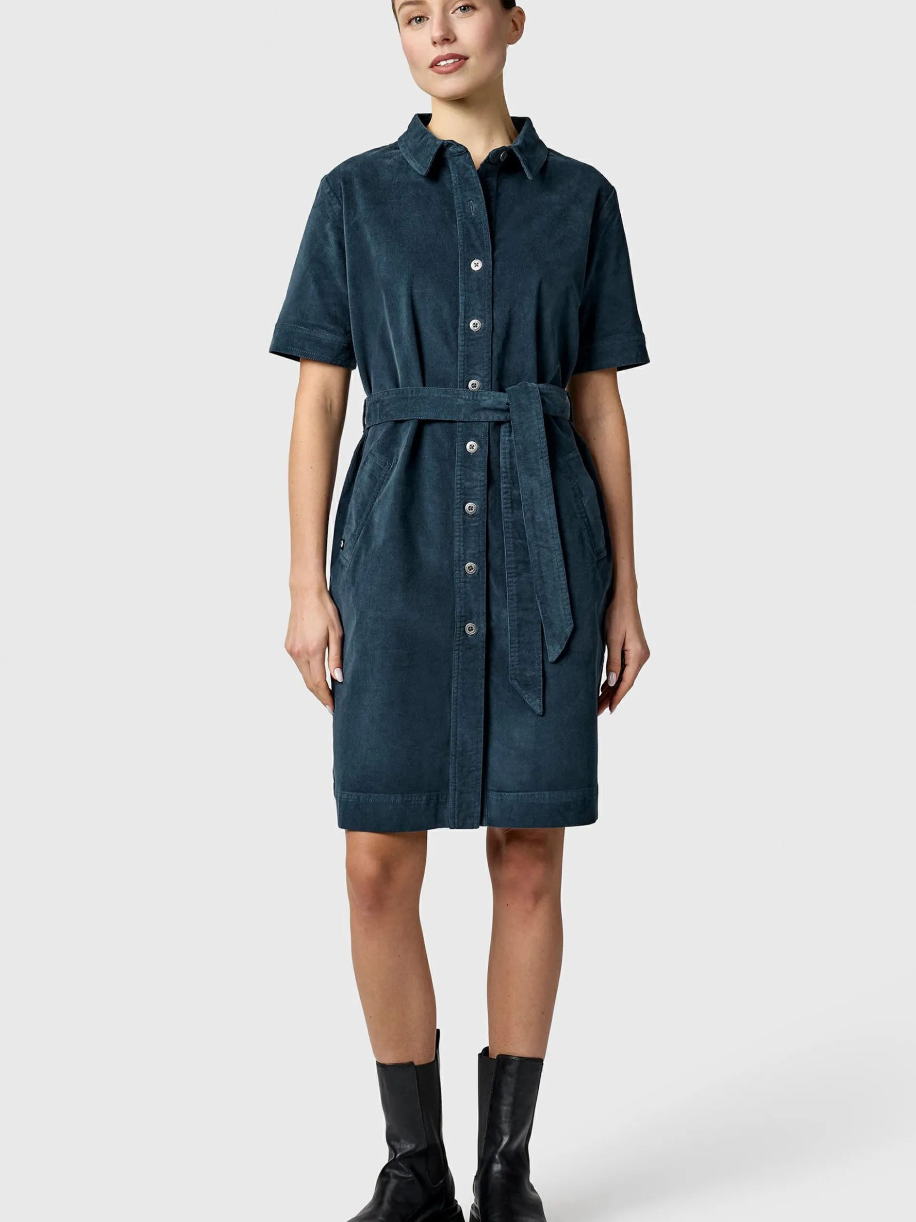 Ragwear Damen Cordkleid - YOUMODO in petrol