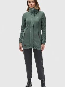 Ragwear Damen Fleecejacke - Letrice Fleece in grün