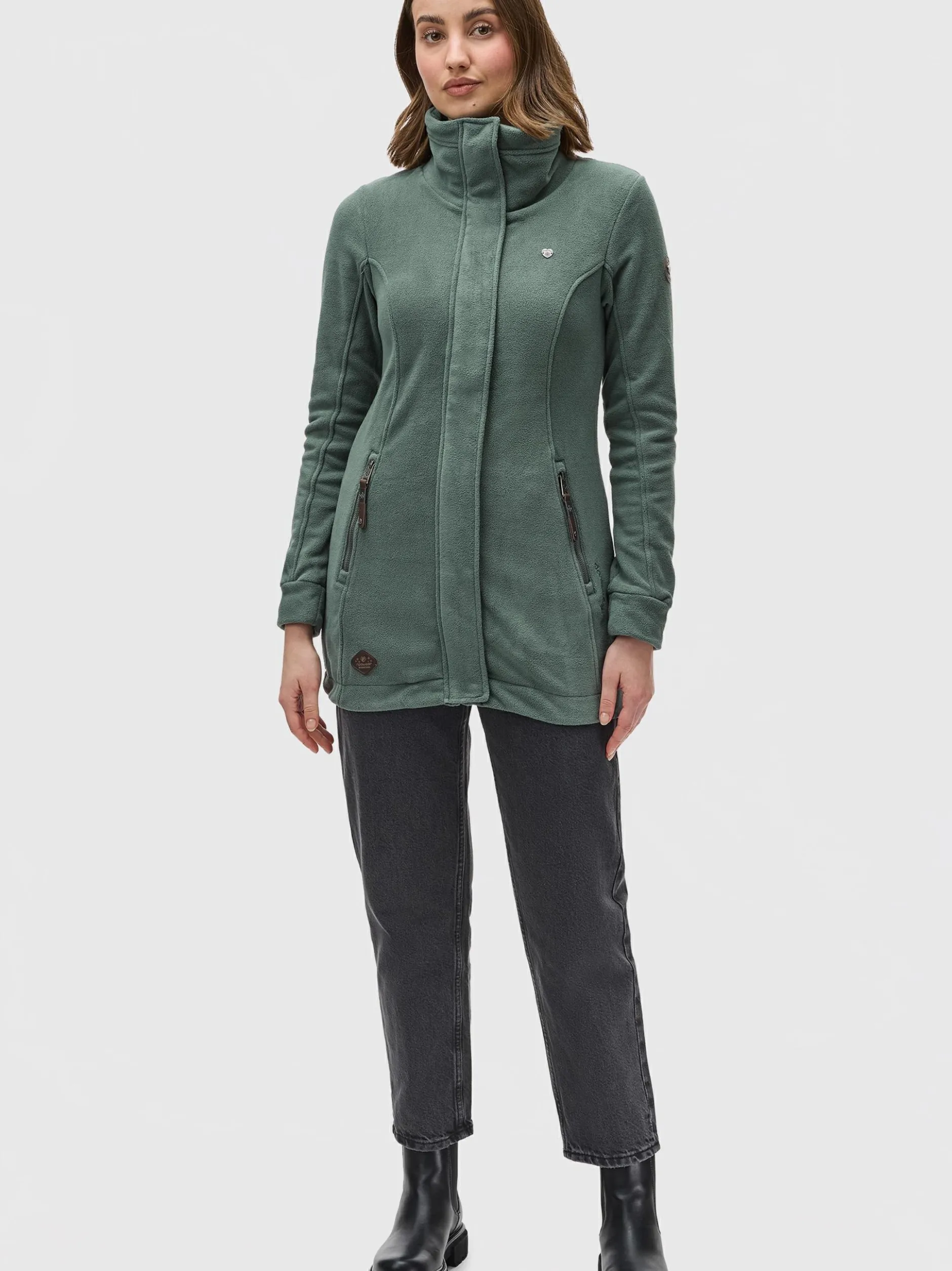 Ragwear Damen Fleecejacke - Letrice Fleece in grün