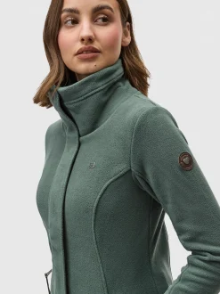 Ragwear Damen Fleecejacke - Letrice Fleece in grün