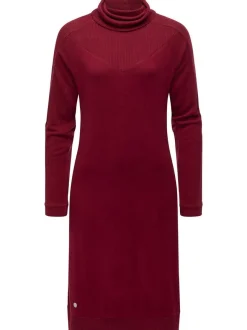 Ragwear Damen Jerseykleid - Peona in bordeaux