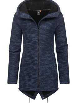 Ragwear Damen Kapuzenstrickjacke - Wingi Melange in marine