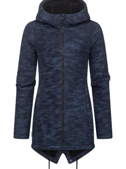 Ragwear Damen Kapuzenstrickjacke - Wingi Melange in marine