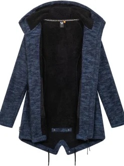 Ragwear Damen Kapuzenstrickjacke - Wingi Melange in marine