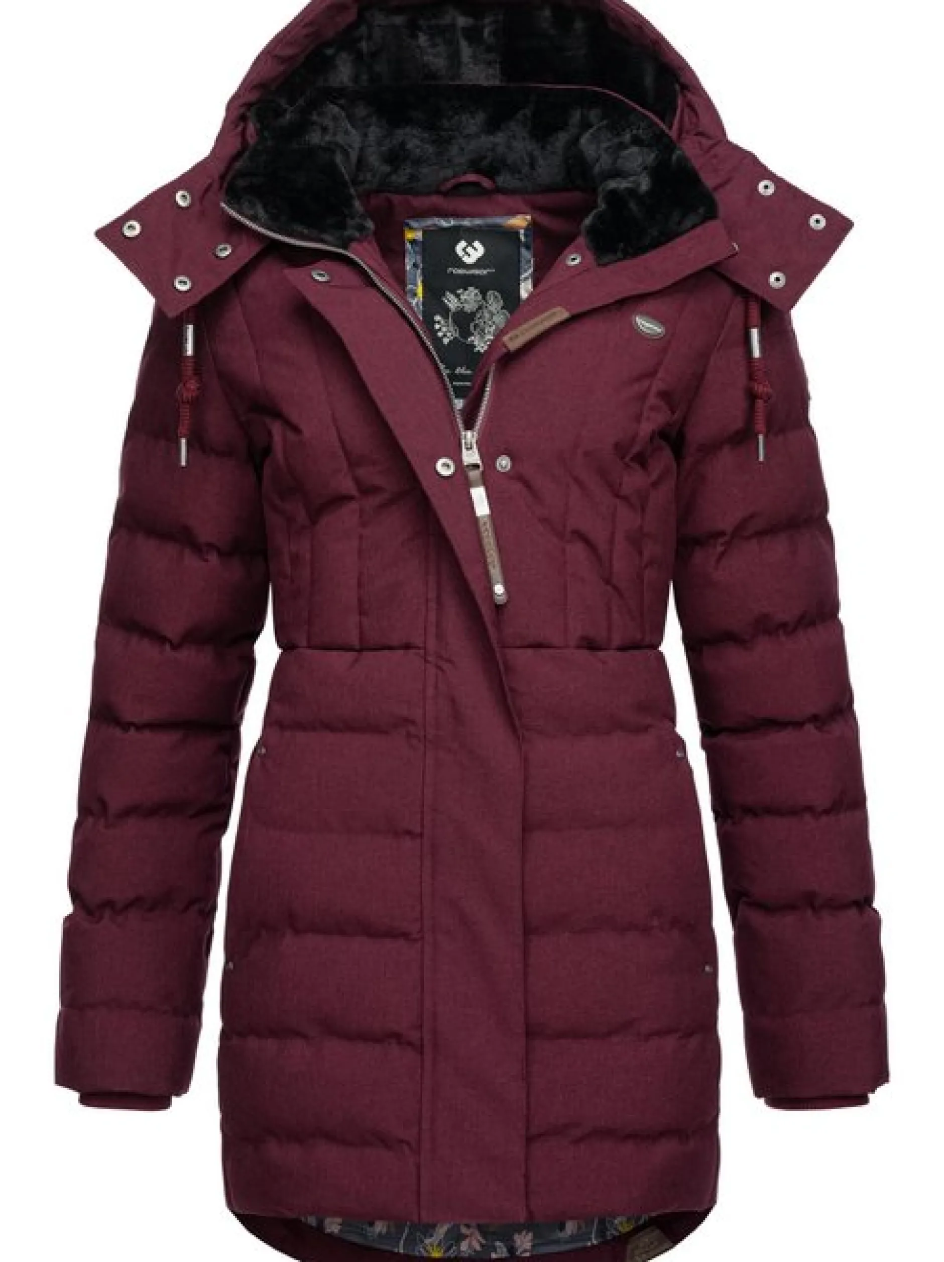Ragwear Damen Kurzmantel - Ashanta in bordeaux