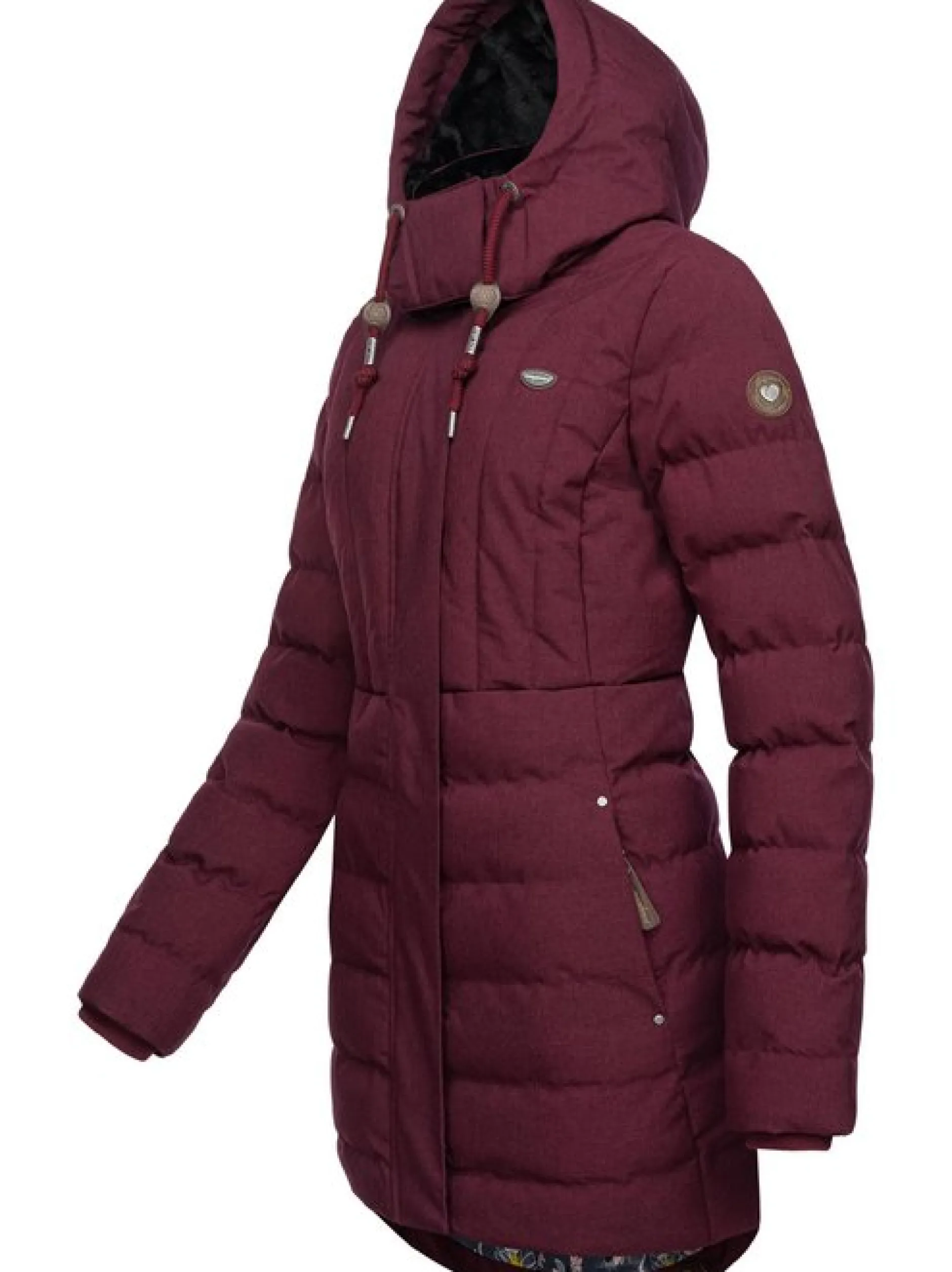 Ragwear Damen Kurzmantel - Ashanta in bordeaux
