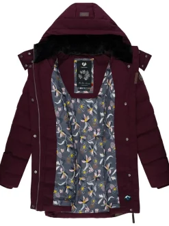Ragwear Damen Kurzmantel - Ashanta in bordeaux