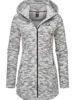 Ragwear Damen Longstrickjacke - Leysha Melange in grau