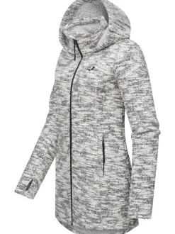 Ragwear Damen Longstrickjacke - Leysha Melange in grau