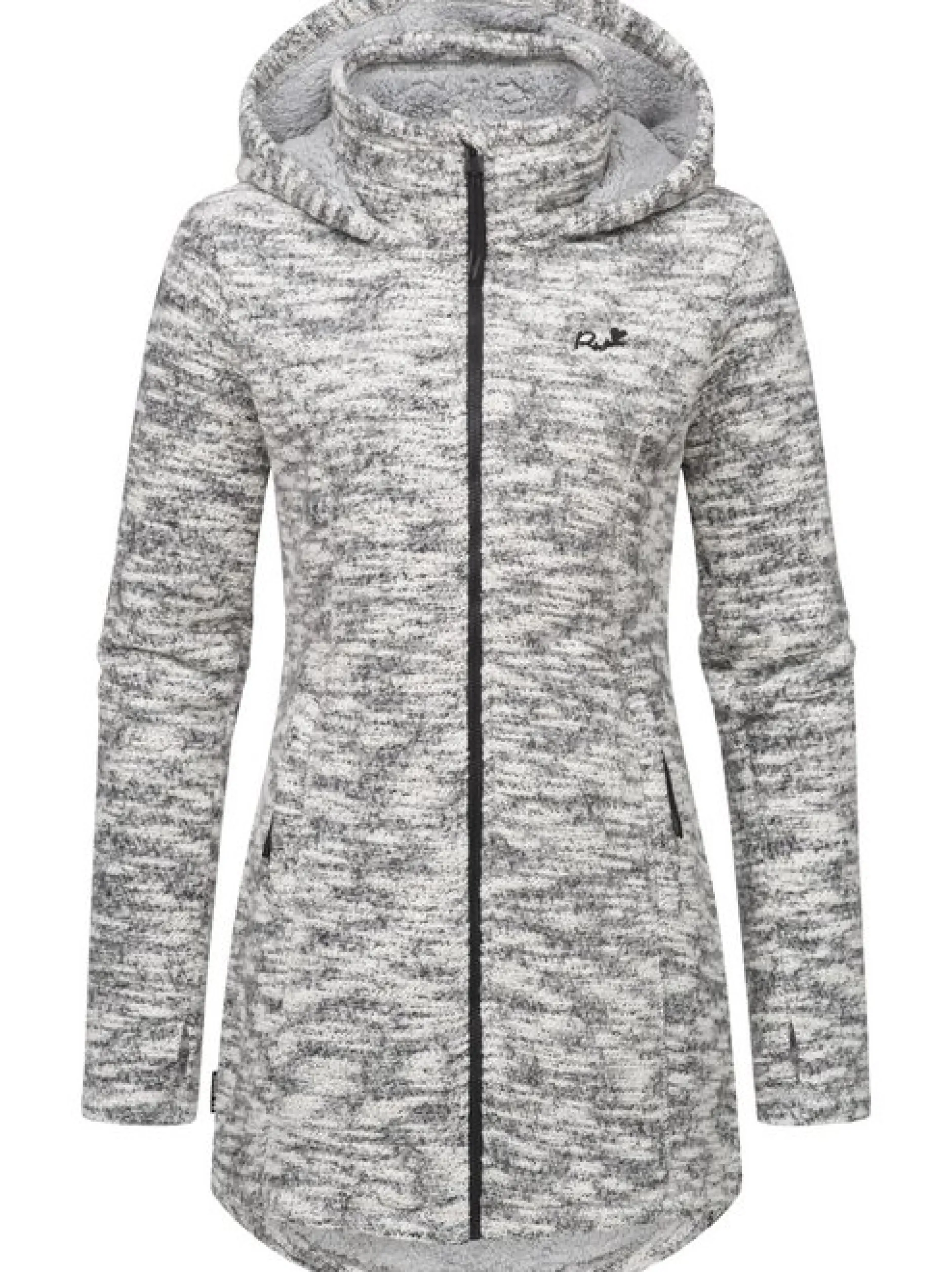 Ragwear Damen Longstrickjacke - Leysha Melange in grau