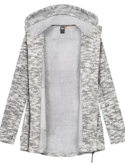 Ragwear Damen Longstrickjacke - Leysha Melange in grau