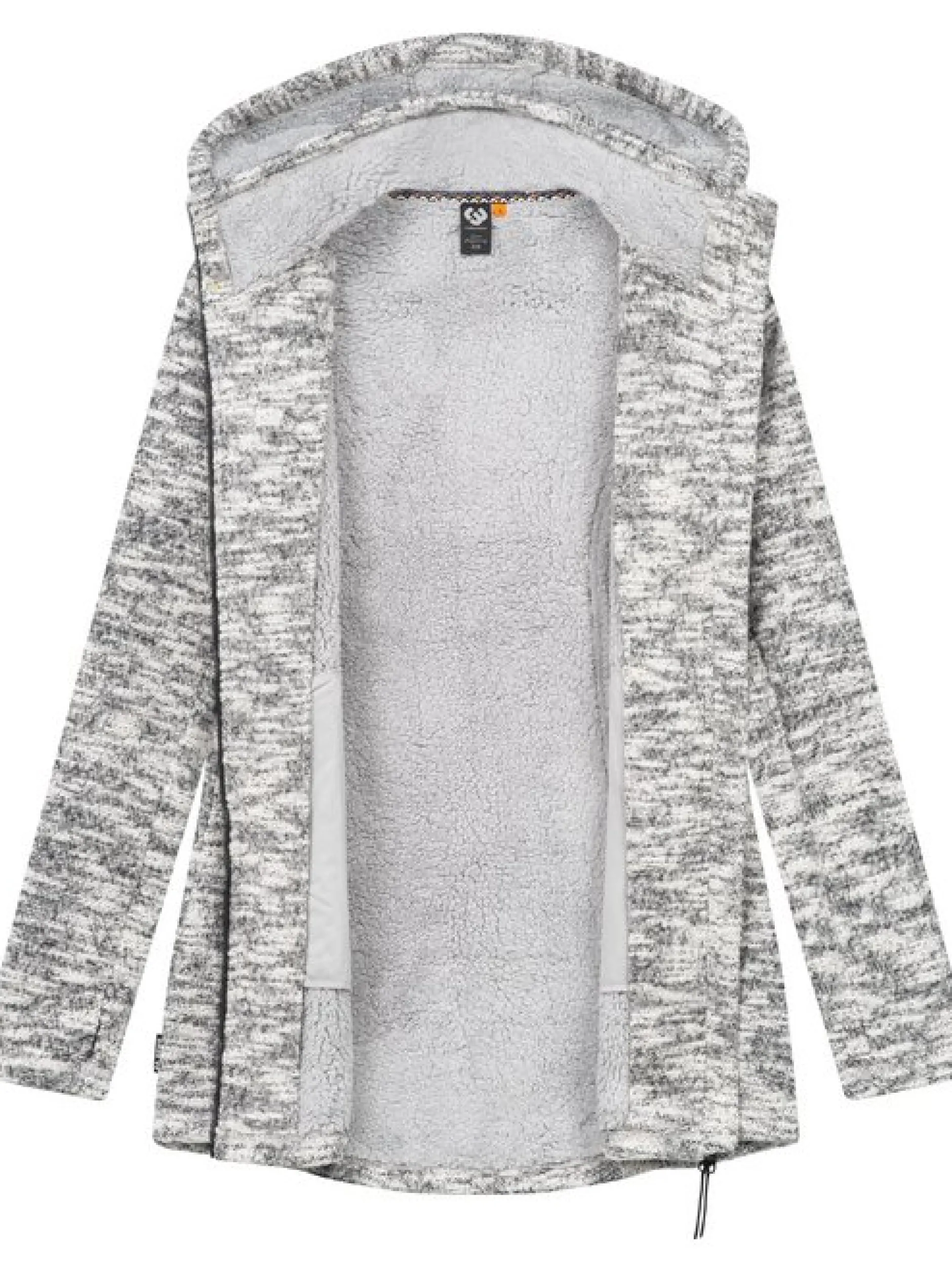 Ragwear Damen Longstrickjacke - Leysha Melange in grau