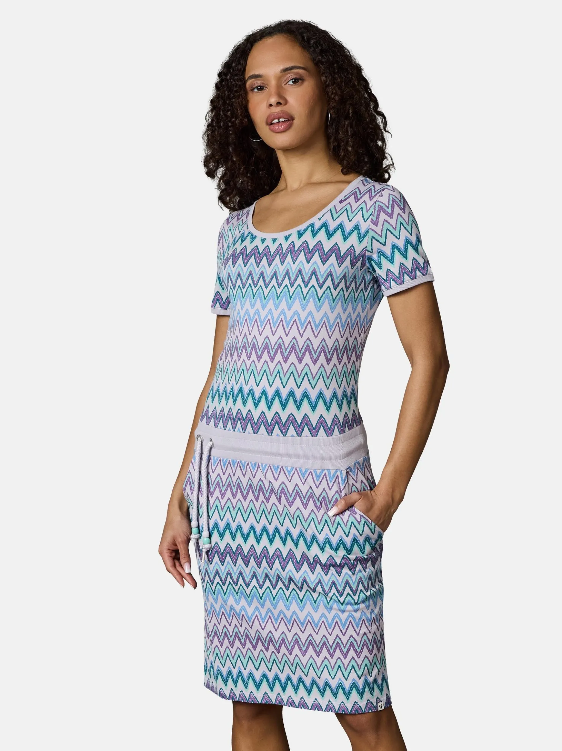 Ragwear Damen Minikleid - Baomi in flieder - Länge: kurz