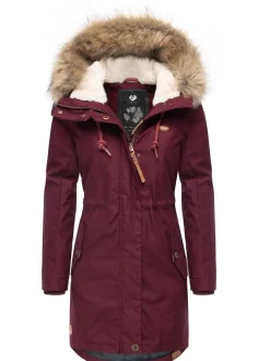Ragwear Damen Parka - Tawny in bordeaux