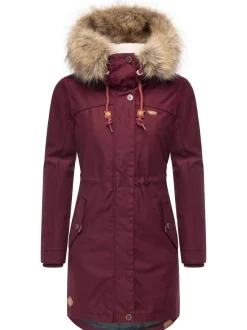Ragwear Damen Parka - Tawny in bordeaux