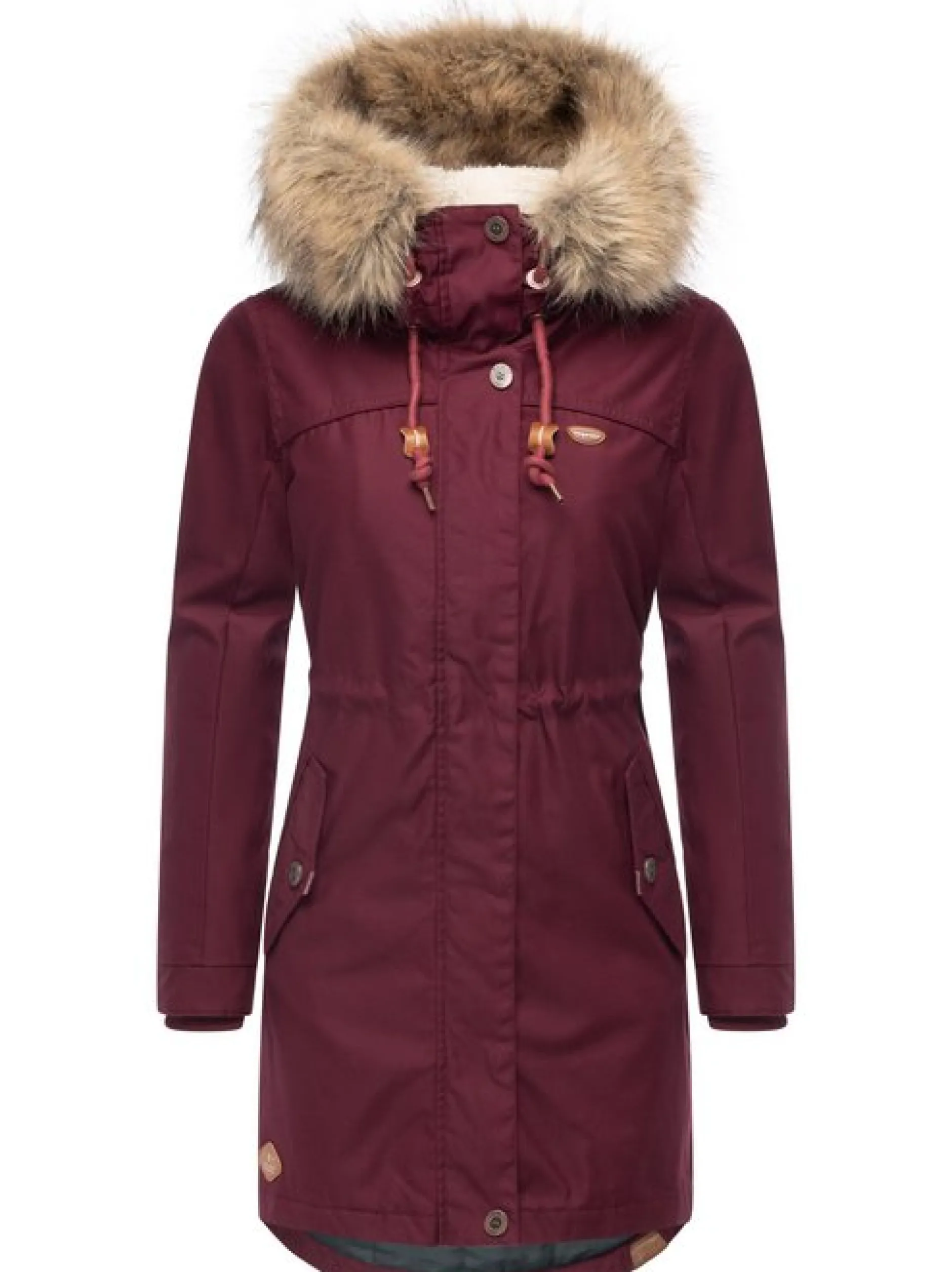 Ragwear Damen Parka - Tawny in bordeaux