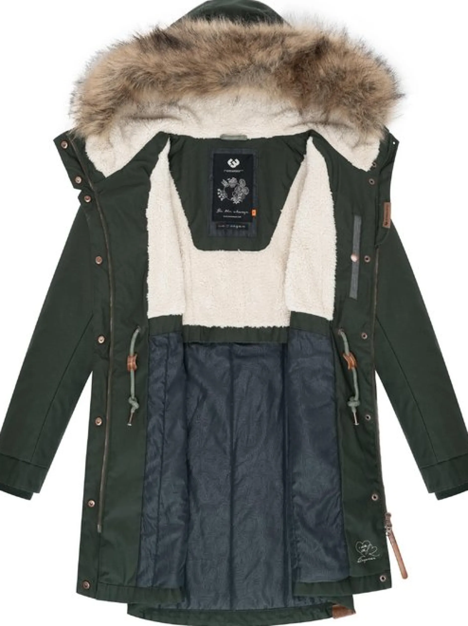 Ragwear Damen Parka - Tawny in oliv