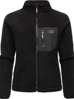 Ragwear Damen Plüschjacke - Alaris in schwarz
