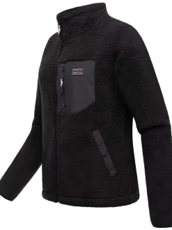 Ragwear Damen Plüschjacke - Alaris in schwarz