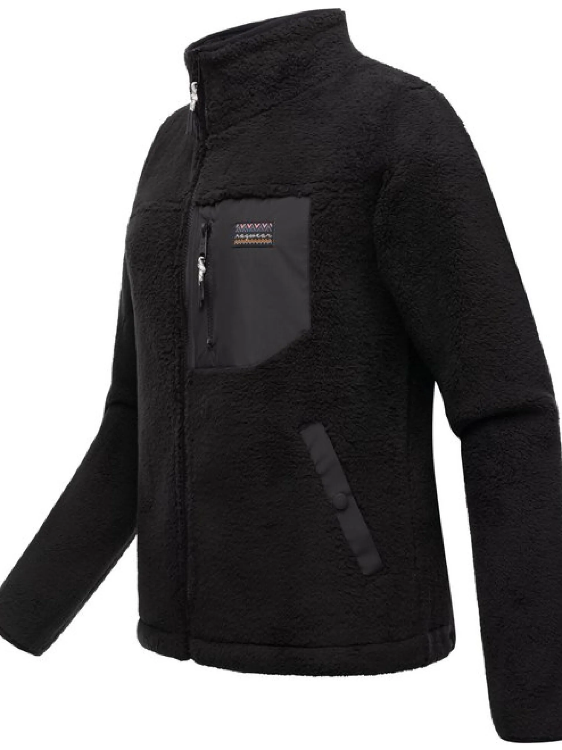 Ragwear Damen Plüschjacke - Alaris in schwarz