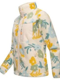 Ragwear Damen Plüschjacke - Appopis Print in beige