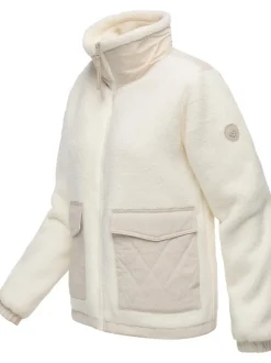 Ragwear Damen Plüschjacke - Arctika II in ecru
