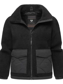 Ragwear Damen Plüschjacke - Arctika in schwarz