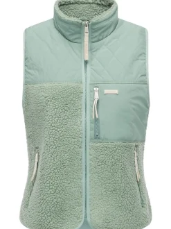 Ragwear Damen Plüschweste - Junkin Bonded in grün