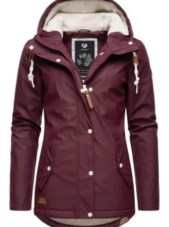 Ragwear Damen Regenjacke - Marge in bordeaux