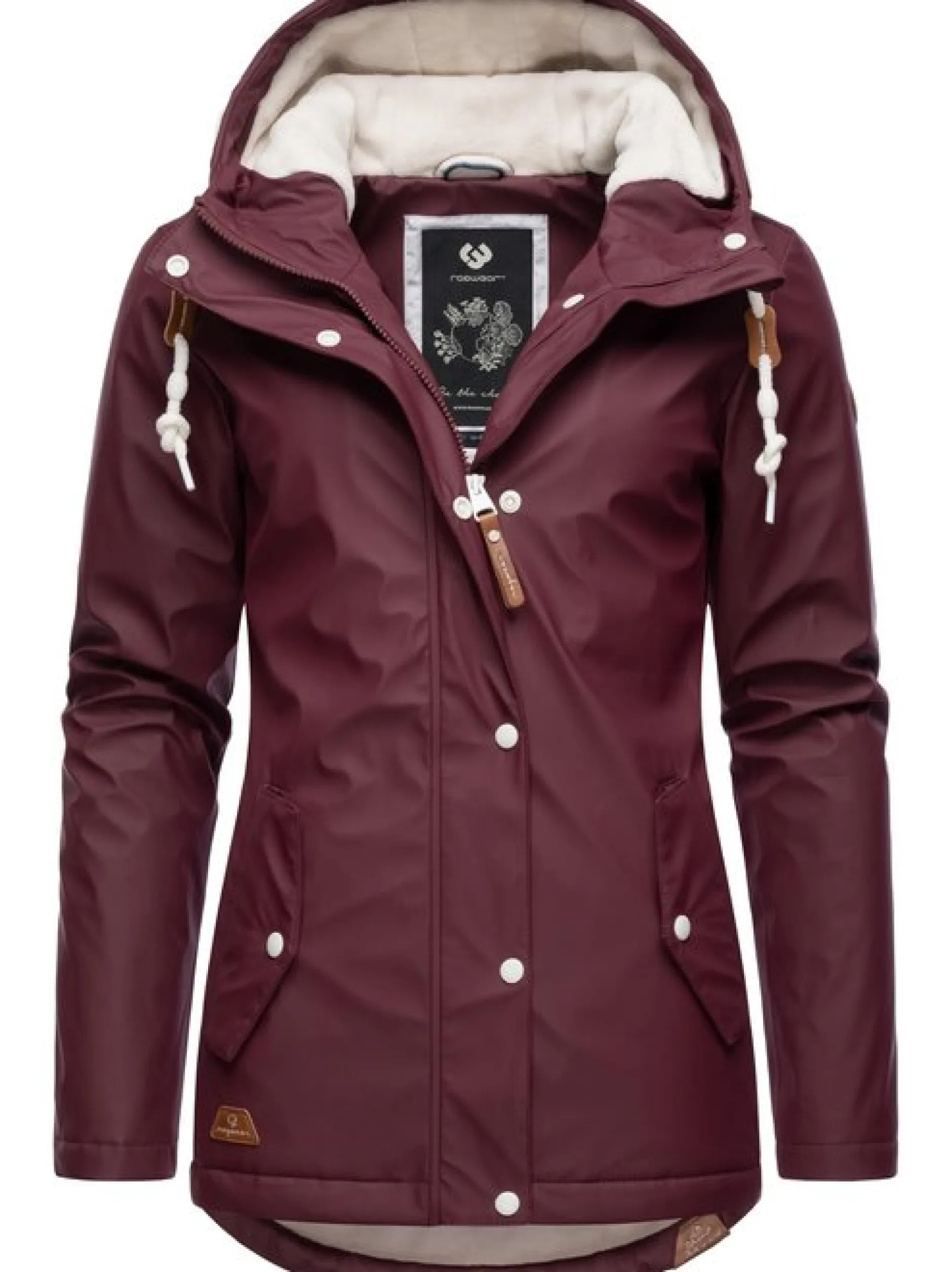 Ragwear Damen Regenjacke - Marge in bordeaux
