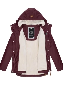 Ragwear Damen Regenjacke - Marge in bordeaux