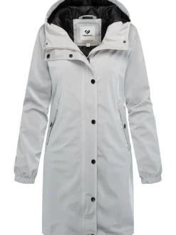Ragwear Damen Regenmantel - Husty Rainy in hellgrau