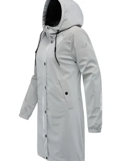 Ragwear Damen Regenmantel - Husty Rainy in hellgrau