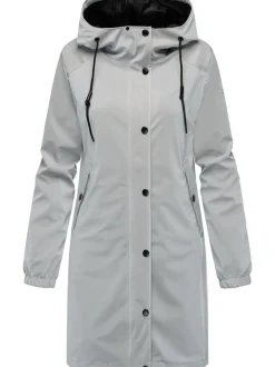 Ragwear Damen Regenmantel - Husty Rainy in hellgrau